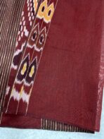 Pochampalli on Cotton - Rustic brown - Image 3