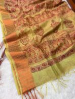 Block printed Tussar silk - Image 4