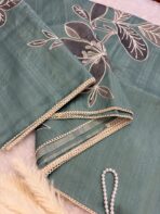 Tanirika(saree) - Pastel teal - Image 2