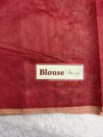 Phoolkanwal (saree) - Blush in blooms - Hot red - Image 4