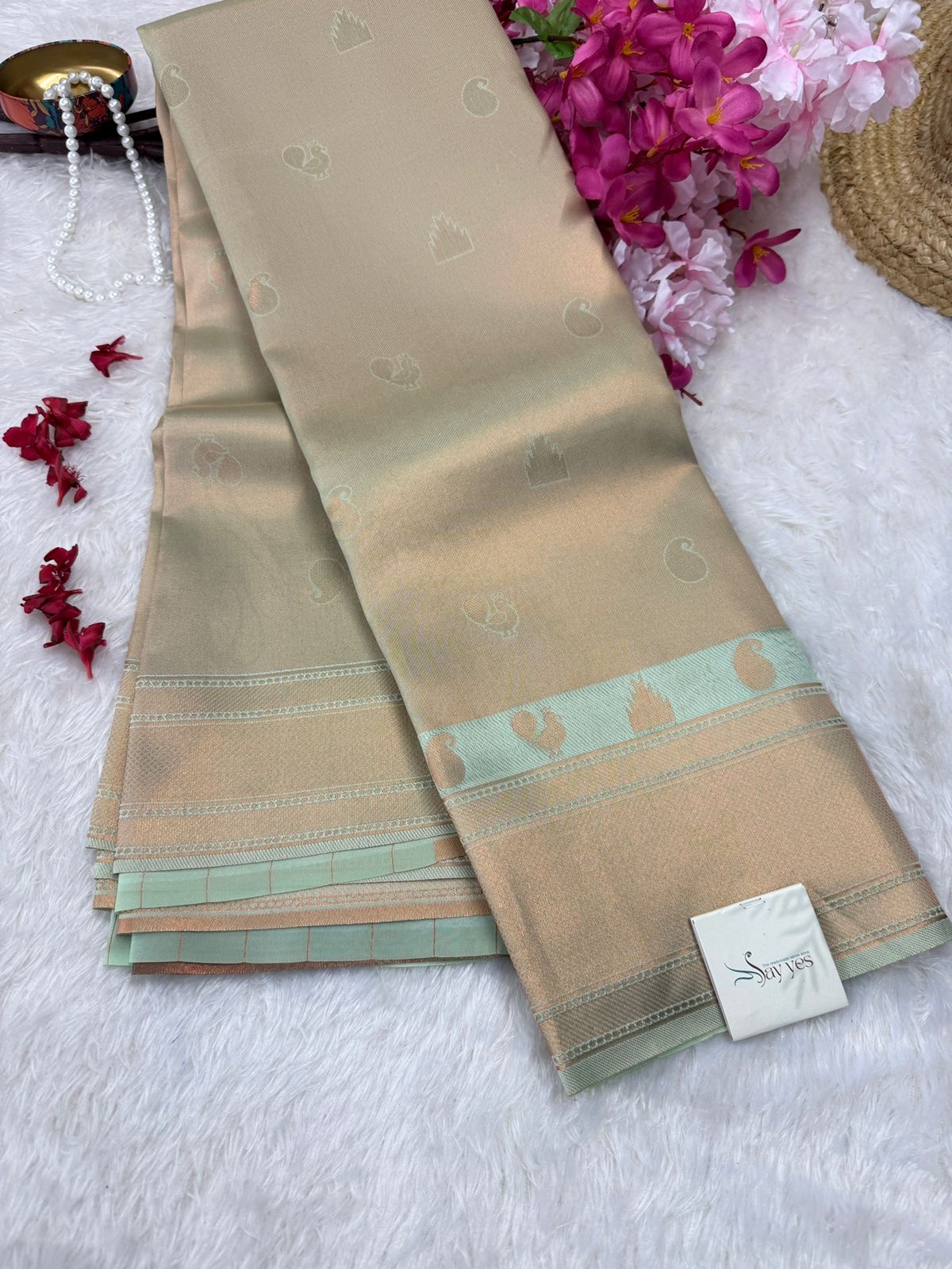 43510622-0e17-49b5-ae57-5e8ba74fa9b7 Soft tissue silk - Mint green - Image 1