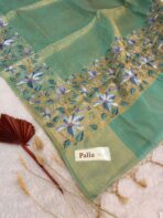 Nakshatra (saree) - Parrot green - Image 3