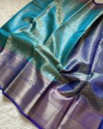 Sukhi (saree) - Peacock hued - Image 5