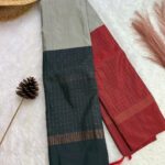 Tricolored semi silk saree - 002