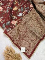 Gulmohar Gatha (saree) - Tale of blossoms - Maroon - Image 3