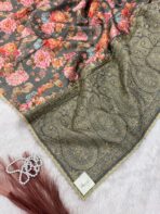 Gulmohar Gatha (saree) - Tale of blossom - Grey - Image 3