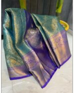 Sukhi (saree) - Peacock hued - Image 2