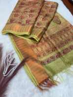 Block printed Tussar silk - Image 2