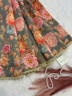 Gulmohar Gatha (saree) - Tale of blossom - Grey - Image 2