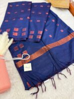 Soft silk cotton in Royal blue