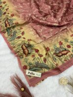 Varnika Vana (saree) - The painted forest - Dusty pink - Image 2