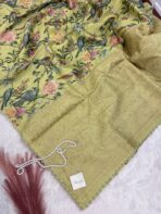 Gulmohar Gatha (saree) - Tale of blossoms - Lime - Image 2