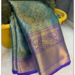 Sukhi (saree) - Peacock hued