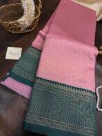 Desert factory (semi silk saree) - Pink lamingtons - Image 2