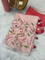 Gulnar bloom (organic linen cotton) - Blush pink