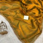 NoorPatta (Space silk saree) - Golden mustard