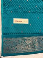Suchitra (semi silk saree) - Rama blue - Image 5
