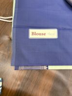 Desert factory (semi silk saree) - Blueberry - Image 5