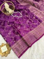 Suchitra (semi silk saree) - Royal amethyst