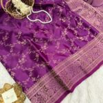 Suchitra (semi silk saree) - Royal amethyst