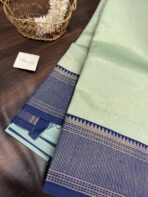 Desert factory (semi silk saree) - Blueberry - Image 2