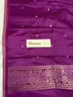 Suchitra (semi silk saree) - Royal amethyst - Image 5