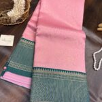 Desert factory (semi silk saree) - Pink lamingtons