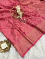 Suchitra (semi silk saree) - Dusty rose