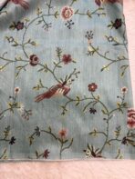 Cross stitch on Tussar silk in Ice blue - Image 5