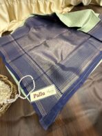 Desert factory (semi silk saree) - Blueberry - Image 4