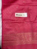 Suchitra (semi silk saree) - Dusty rose - Image 4