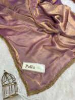 NoorPatta (Space silk saree) - Dusty rose - Image 2