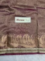 ZheraVeil (Tissue silk saree) -  Purple mauve - Image 4