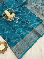 Suchitra (semi silk saree) - Rama blue