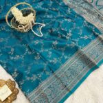Suchitra (semi silk saree) - Rama blue