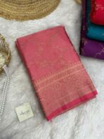 Suchitra (semi silk saree) - Dusty rose - Image 2