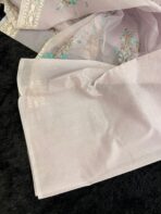 Baby pink Kota silk saree with florals embroidered - Image 4