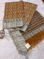 Block printed Tussar - 002