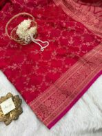 Suchitra (semi silk saree) - Hot pink