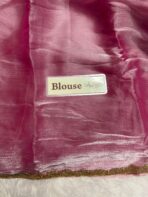 NoorPatta (Space silk saree) - Salmon - Image 3