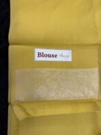 Thulir (self tone jacquard) - Pastel yellow - Image 4