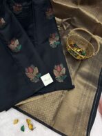 Aadhini (Semi soft silk saree) - Black