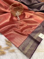 Thenral Poovizhi (dual tone soft silk) - Rose and deep plum