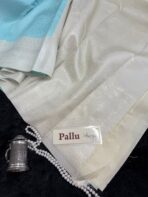 Thulir (Dual tone jacquard) - Sky blue - Image 4