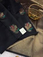 Aadhini (Semi soft silk saree) - Black - Image 2