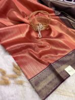 Thenral Poovizhi (dual tone soft silk) - Rose and deep plum - Image 3