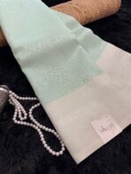 Thulir (Dual tone jacquard) - Powder blue