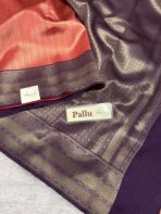 Thenral Poovizhi (dual tone soft silk) - Rose and deep plum - Image 2