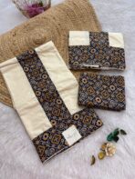 Charutha (cotton kalamkari set mundu) - 003 - Image 2