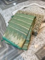 Hiranya (Crushed tissue silk) - Persian green - Image 4